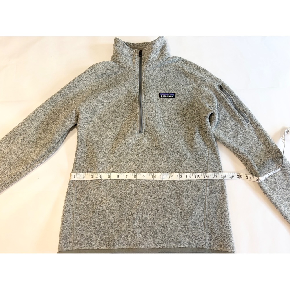 Patagonia Better Sweater 1/4 Zip Fleece Pullover Heather Grey Womens Medium - Picture 9 of 15